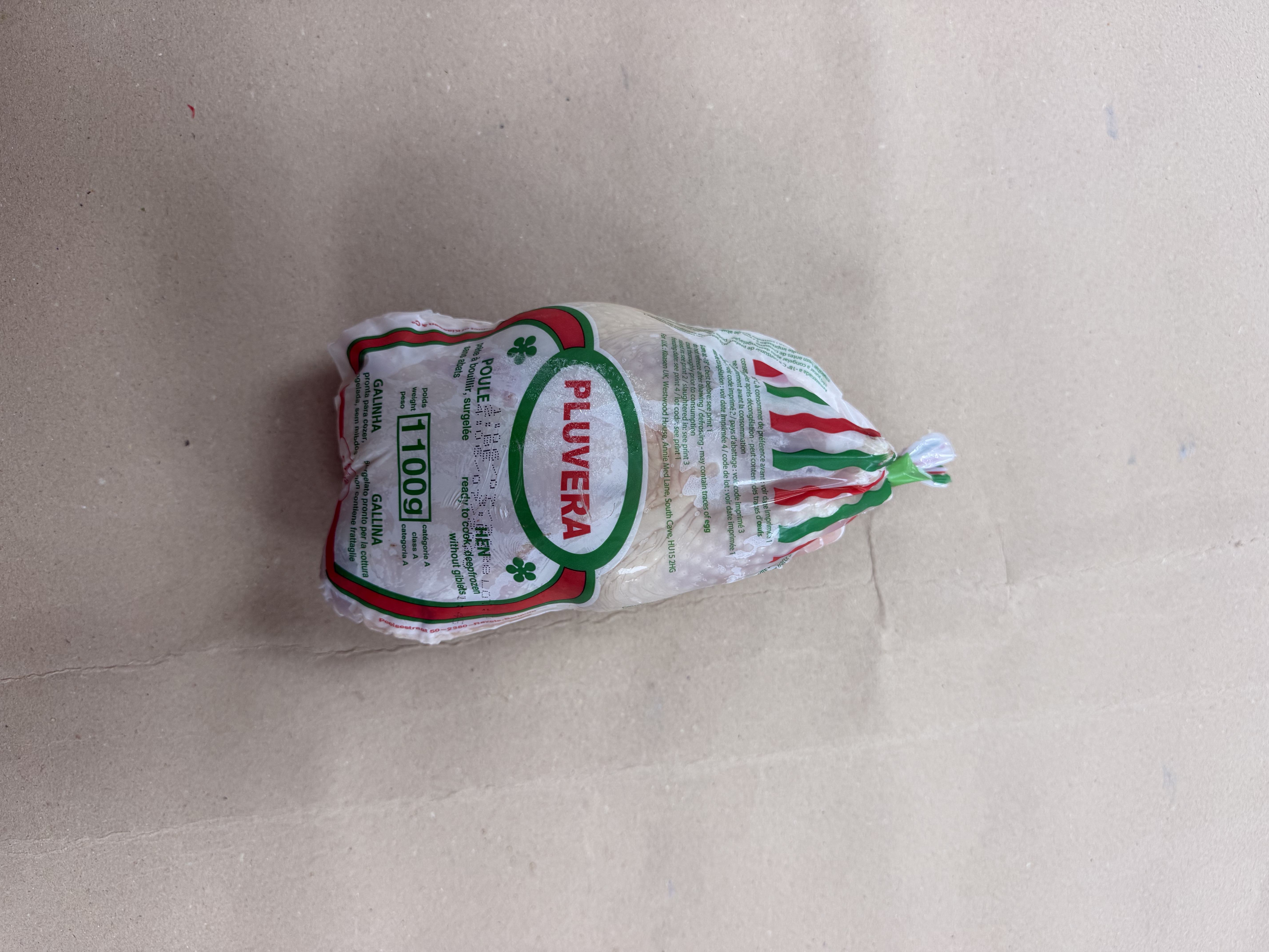 Poule Entière Congelée - Pluvera 1100g