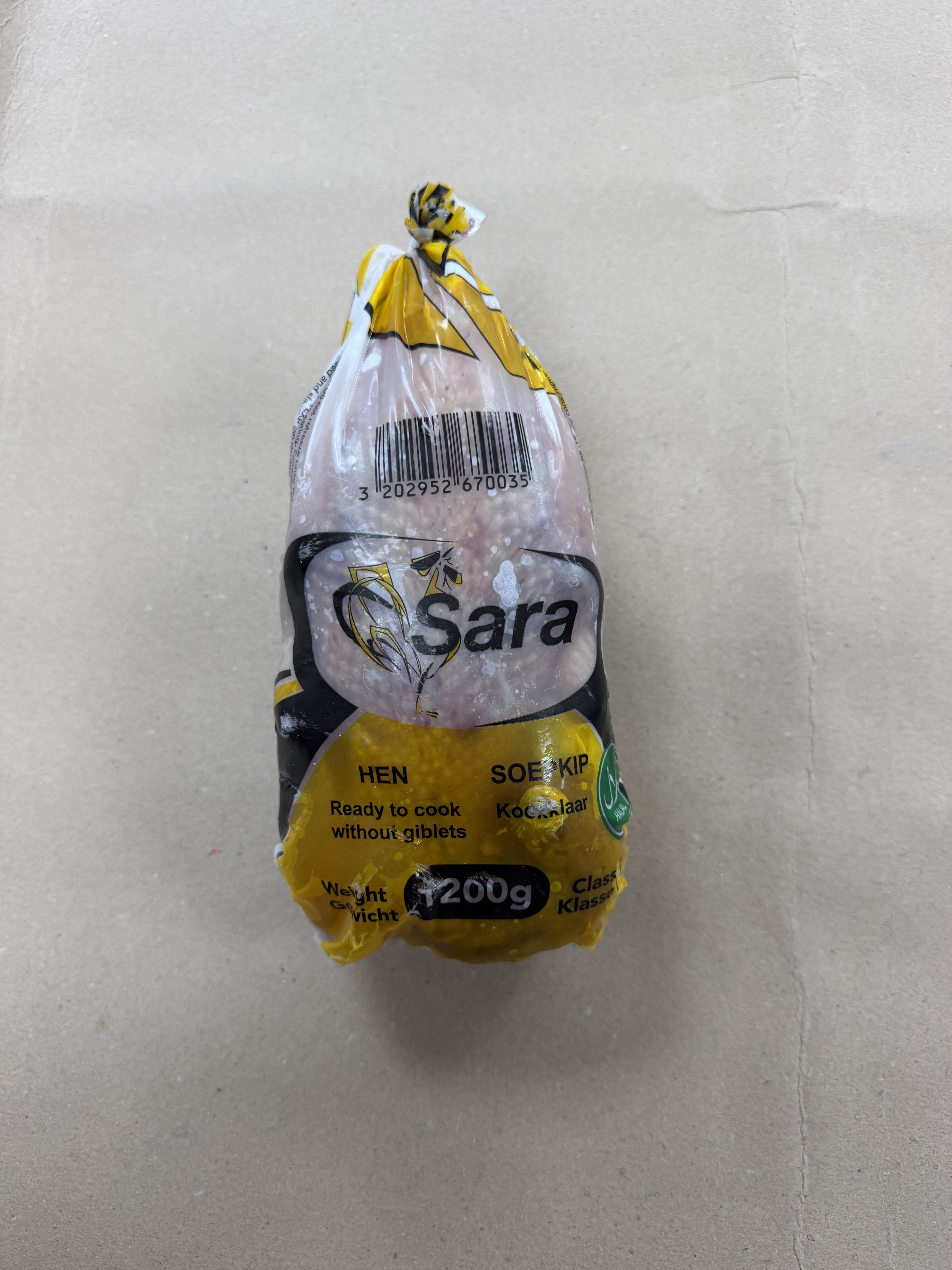 Poule Entière Congelée - Sara 1200g